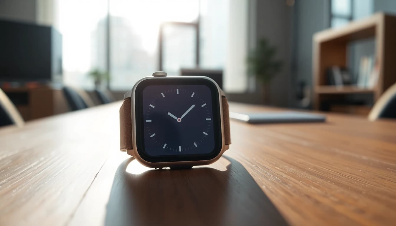 Visualiza Apple Watch SE 2da generación con detalles destacados en un ambiente profesional.
