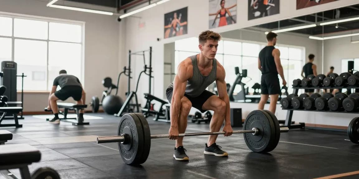 Steroide Boutique featuring a dedicated athlete lifting weights in a dynamic gym environment, showcasing fitness dedication.