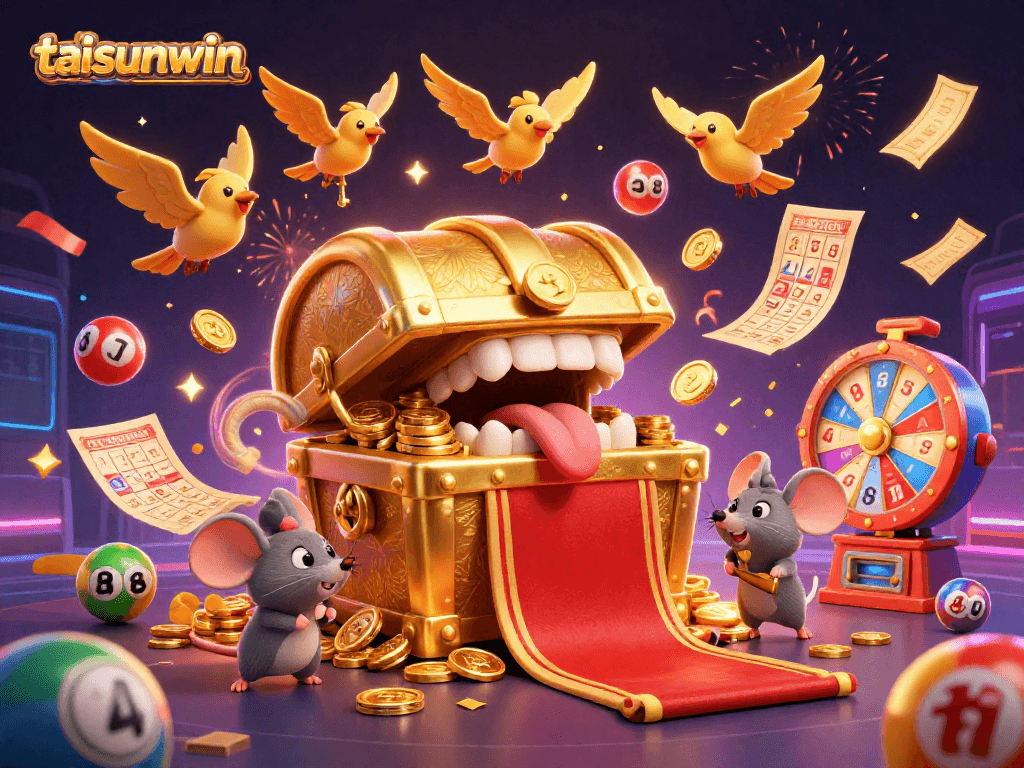 Play vibrant games at taisunwin, where colorful lottery balls bounce amidst sparkling confetti and wonders.