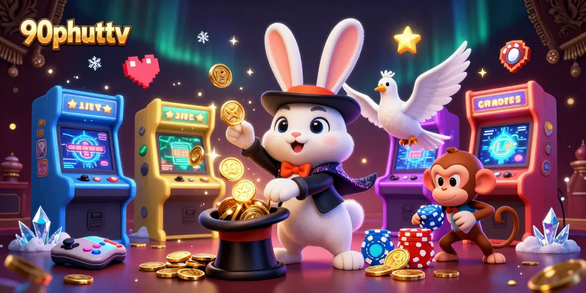 Experience thrilling live betting action with 90phuttv, watching dynamically animated characters and casino-themed elements.