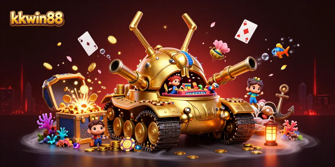 Experience the excitement of kkwin88 with a vibrant, immersive casino tank scene.