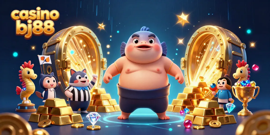Engage in thrilling action at casino bj88 with diverse games featuring our vibrant fish-themed illustration.