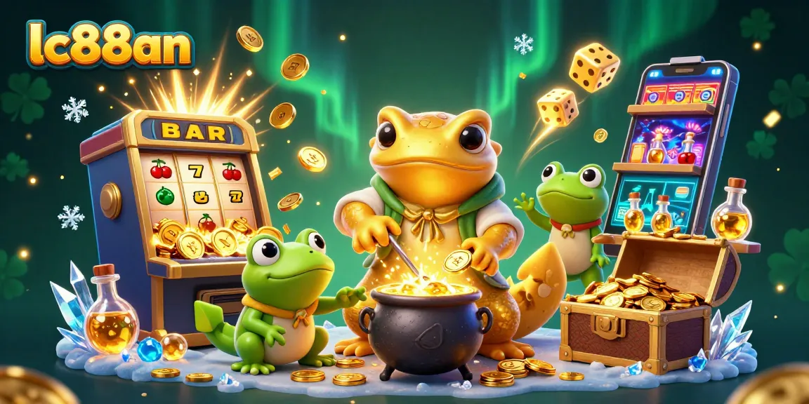 Experience exciting gaming at lc88an with a vibrant 3D casino scene packed with gold and action.