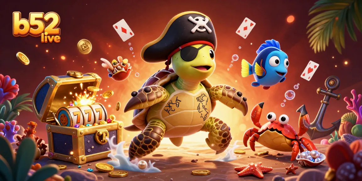 Bettors enjoy the b52 live experience in a vibrant 3D fantasy casino scene with treasures.