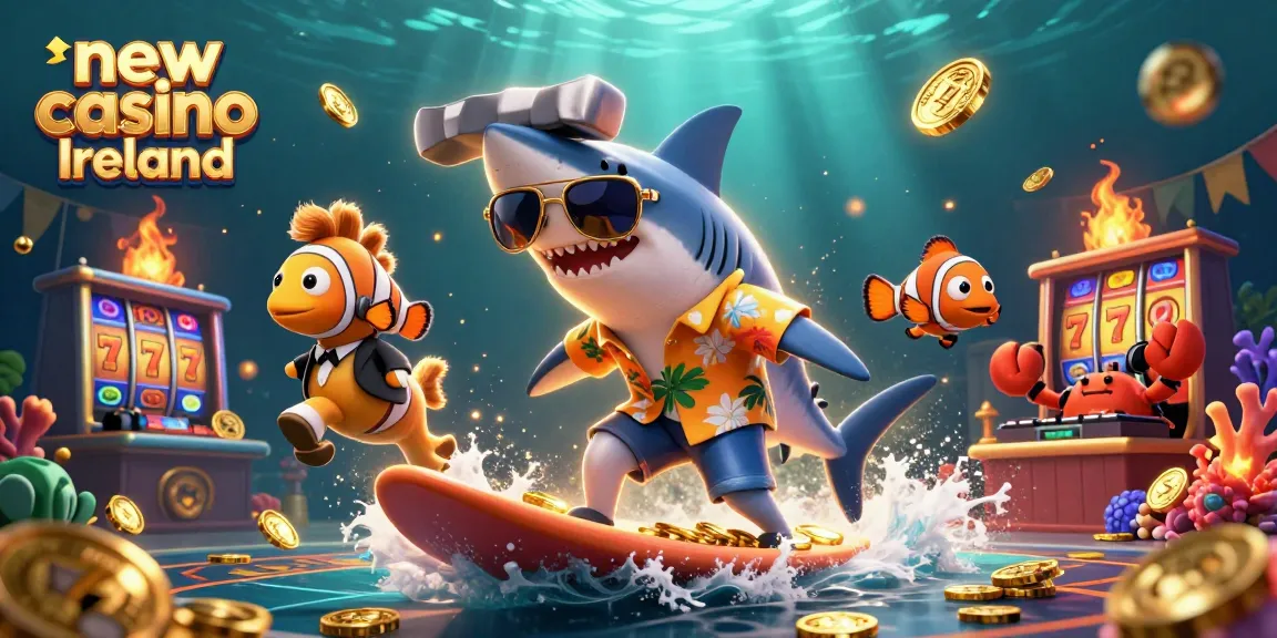 Experience the thrill at new casino online Ireland with vibrant characters surfing gold coins and dynamic betting action.