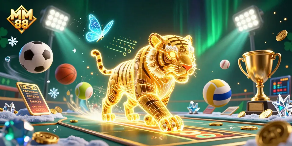 Experience MM 88 with a vibrant 3D casino scene showcasing dynamic sports betting and immersive gaming elements.