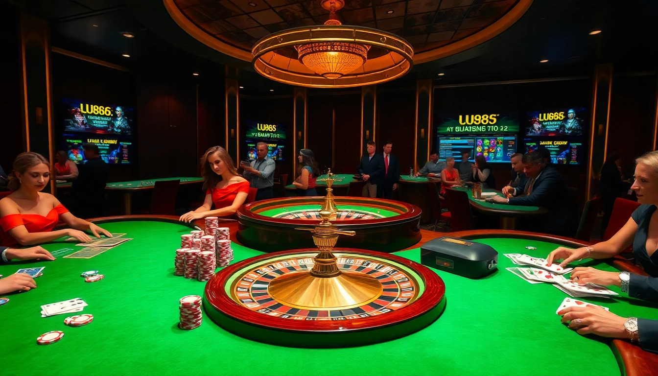 Experience the luxury of gambling at uu88.company with vibrant casino tables and high-stakes excitement.