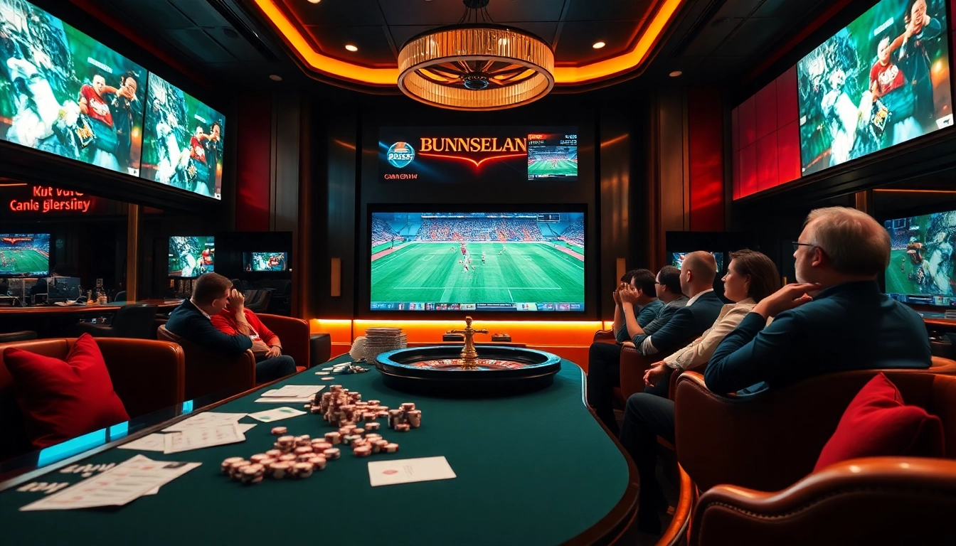 Watch live Bundesliga soccer matches while enjoying high-stakes gambling atmosphere.