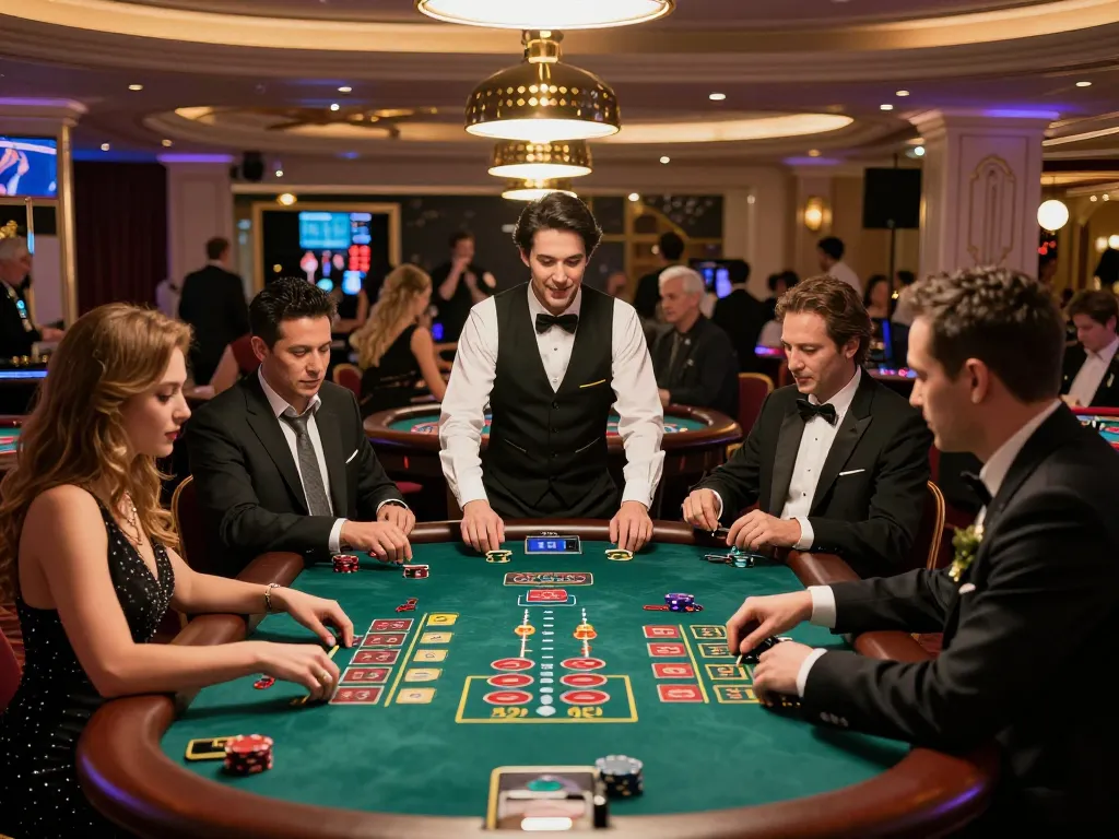 Players enjoying a thrilling gaming experience at NK88 Casino, highlighting intense moments and stylish decor