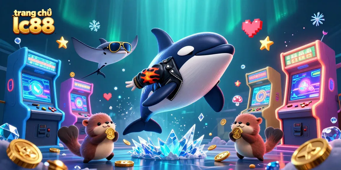 Engage with the vibrant scene at trang chủ lc88 featuring characters enjoying games, showcasing casino excitement and fun.