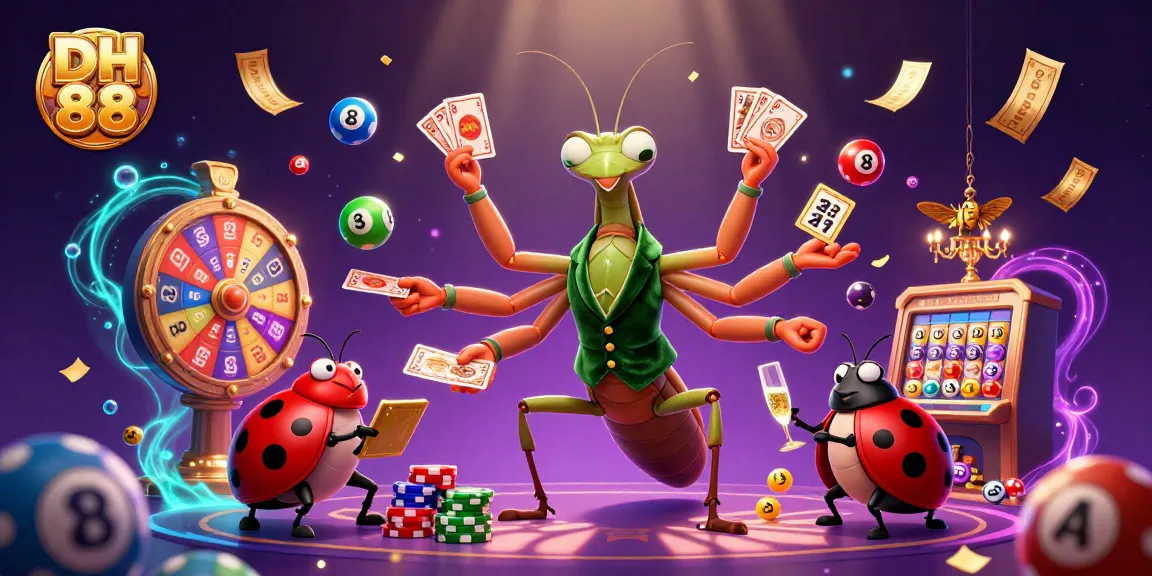 Engage in winning strategies at DH 88 with an energetic casino scene filled with dynamic games and characters.